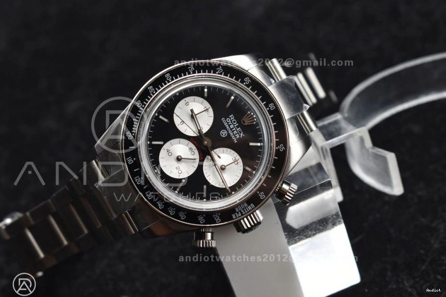 SS SS Black Best White Bracelet on ADGF Dial Daytona A7750 Edition 0414